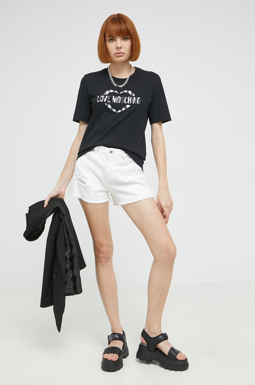 Love Moschino Памучна тениска - Pepit.bg