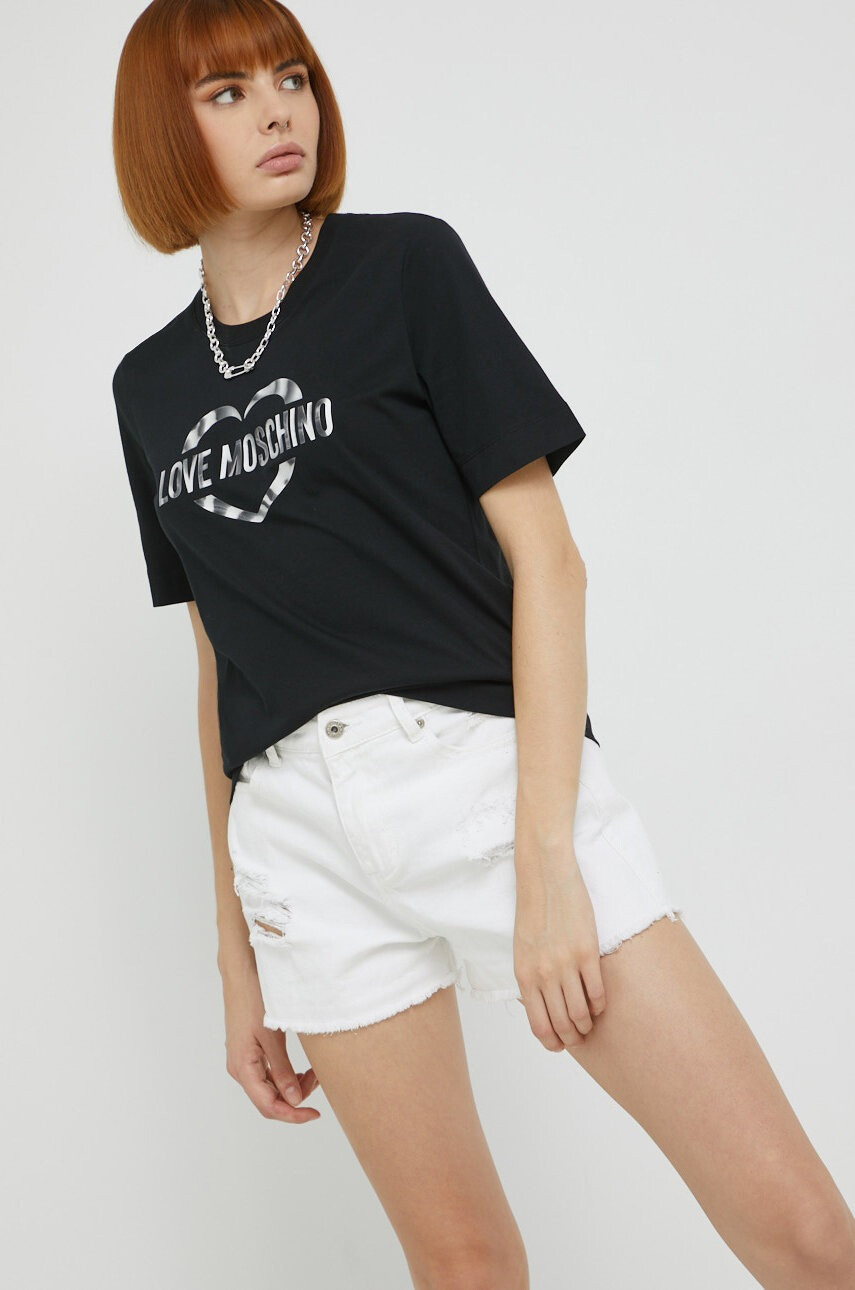 Love Moschino Памучна тениска - Pepit.bg