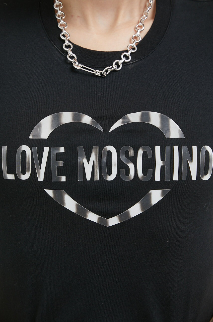 Love Moschino Памучна тениска - Pepit.bg