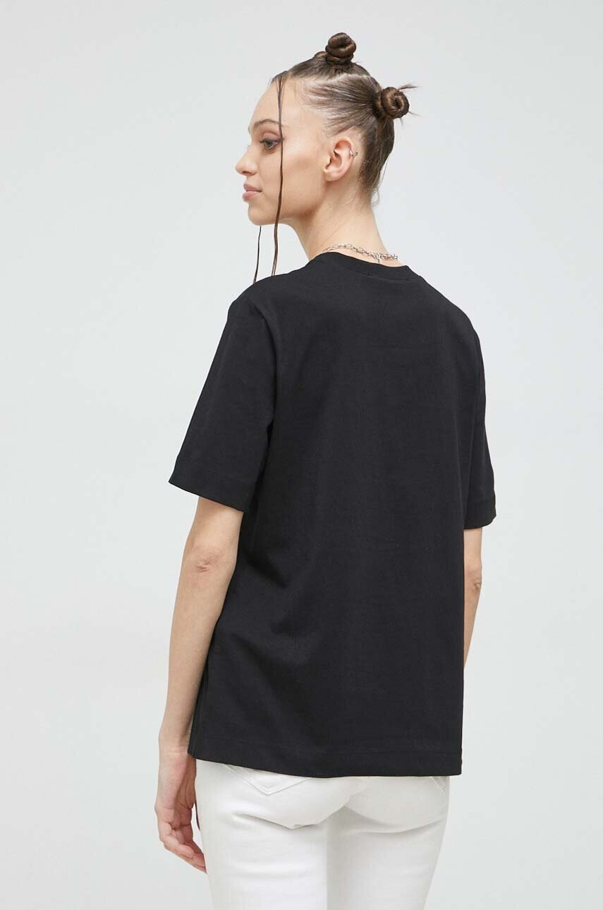 Love Moschino Памучна тениска в черно - Pepit.bg