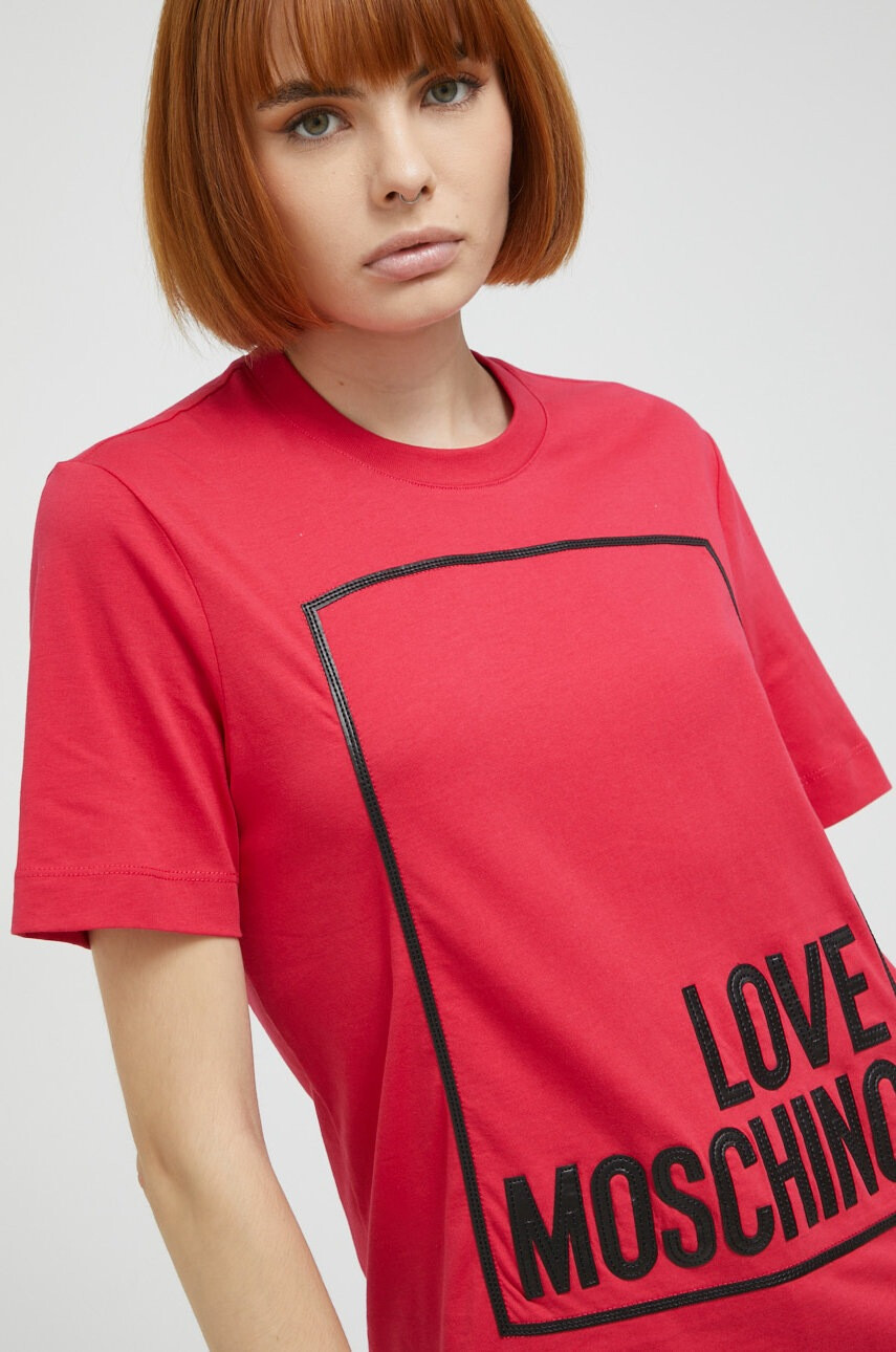 Love Moschino Памучна тениска - Pepit.bg