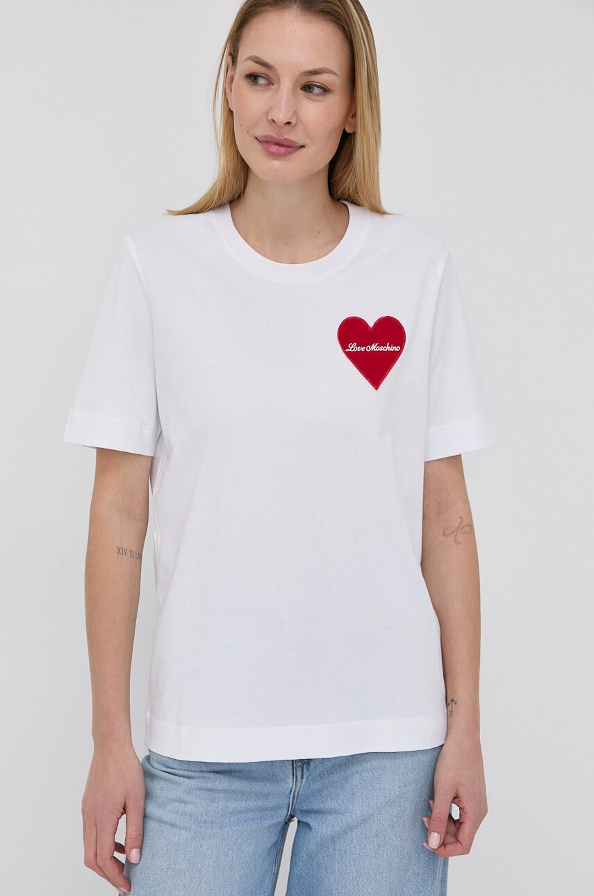 Love Moschino Памучна тениска - Pepit.bg
