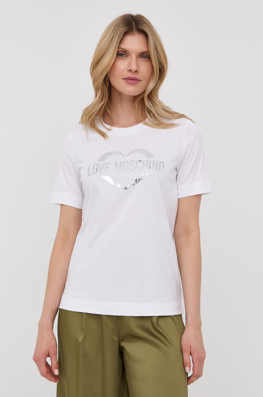 Love Moschino Памучна тениска - Pepit.bg