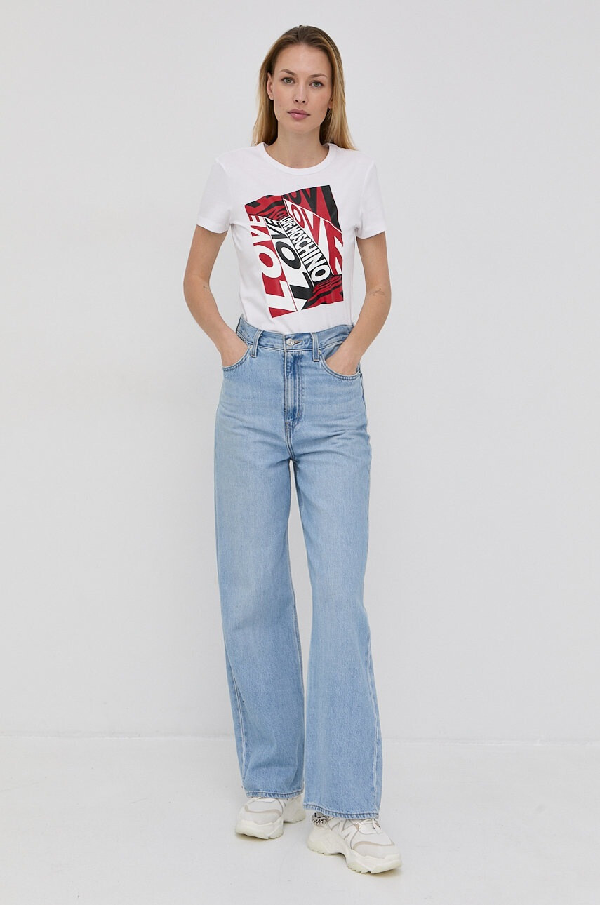 Love Moschino Памучна тениска - Pepit.bg