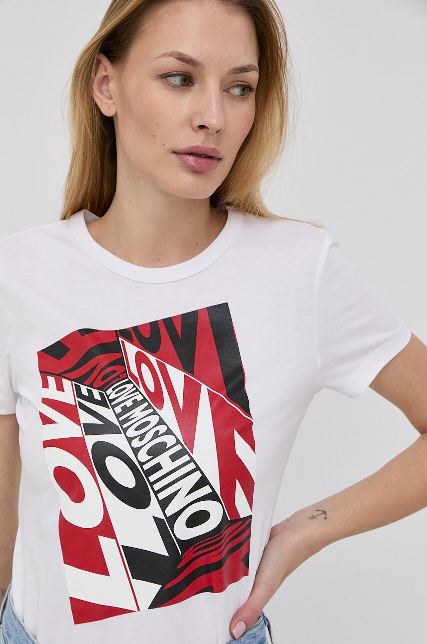 Love Moschino Памучна тениска - Pepit.bg