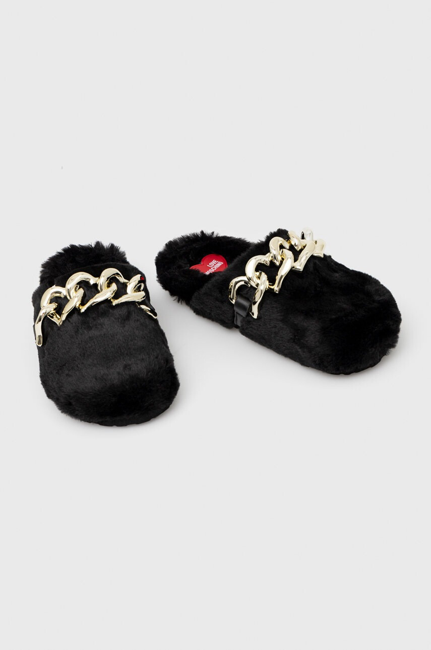 Love Moschino Пантофи в черно - Pepit.bg