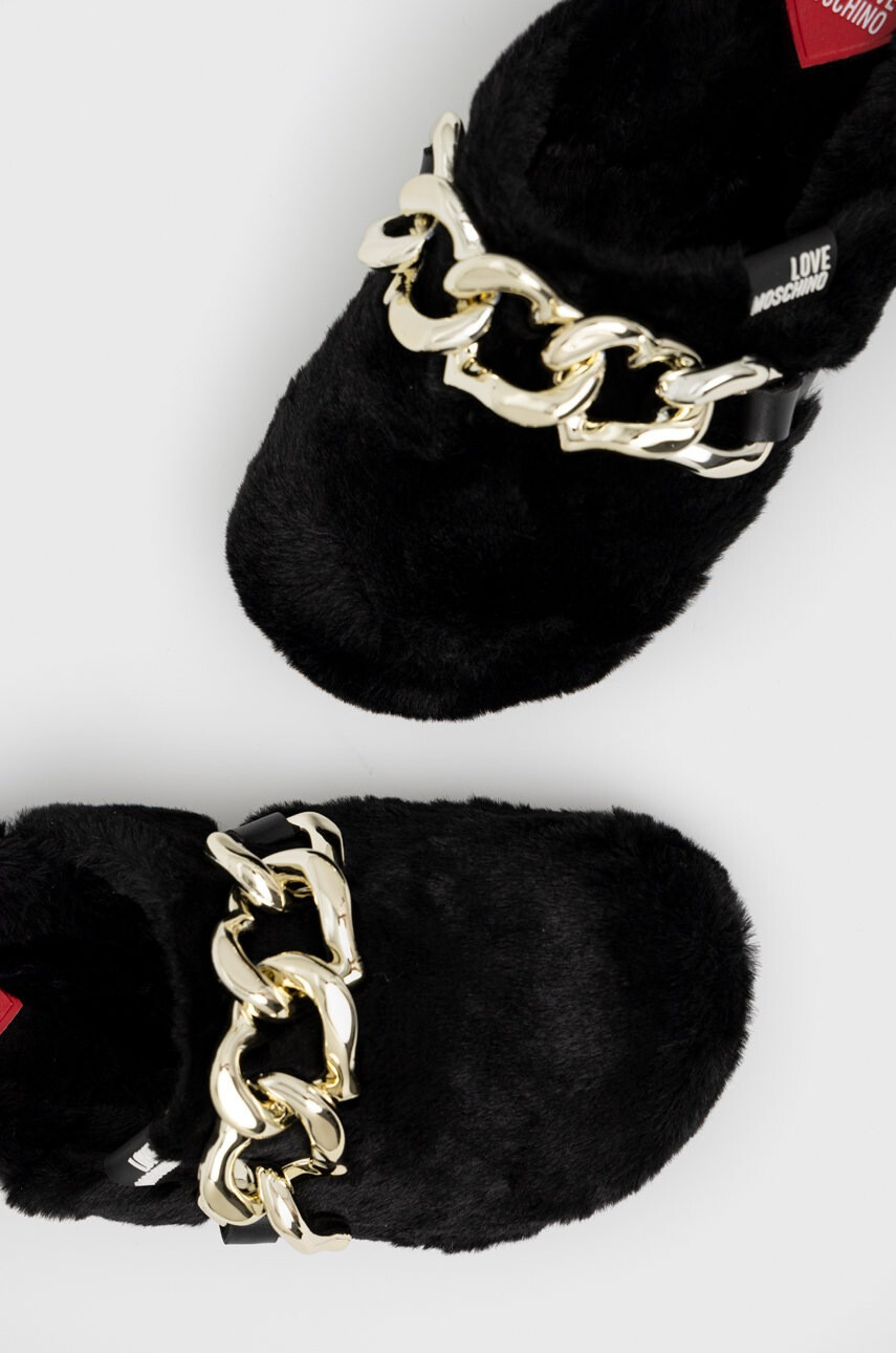 Love Moschino Пантофи в черно - Pepit.bg