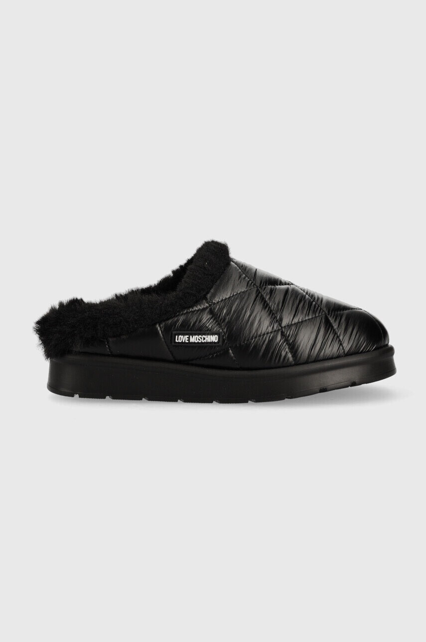 Love Moschino Пантофи в черно - Pepit.bg