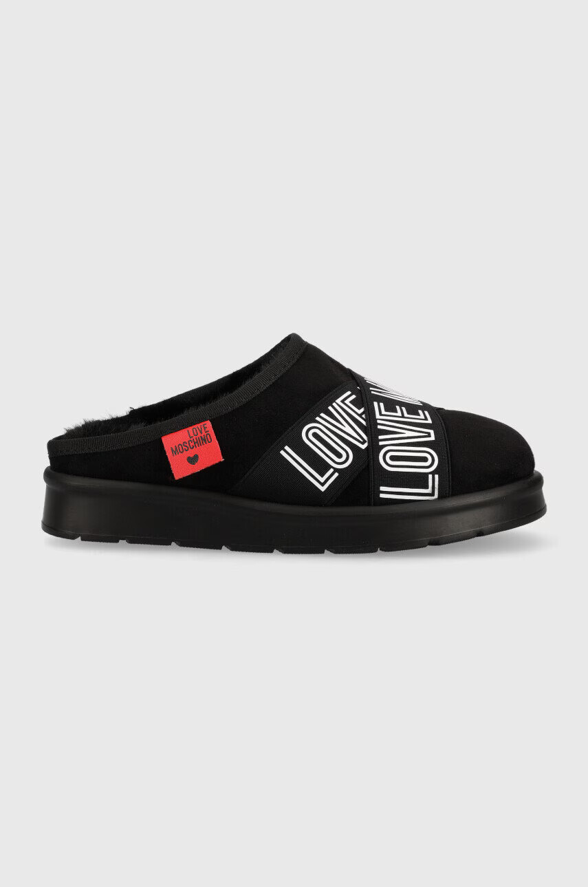 Love Moschino Пантофи в черно - Pepit.bg