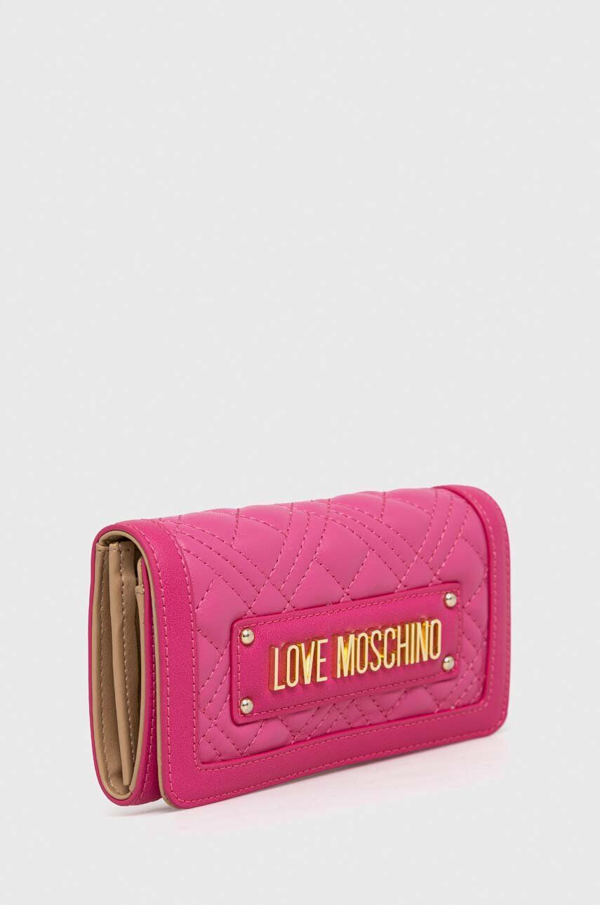 Love Moschino Портмоне дамски в розово - Pepit.bg