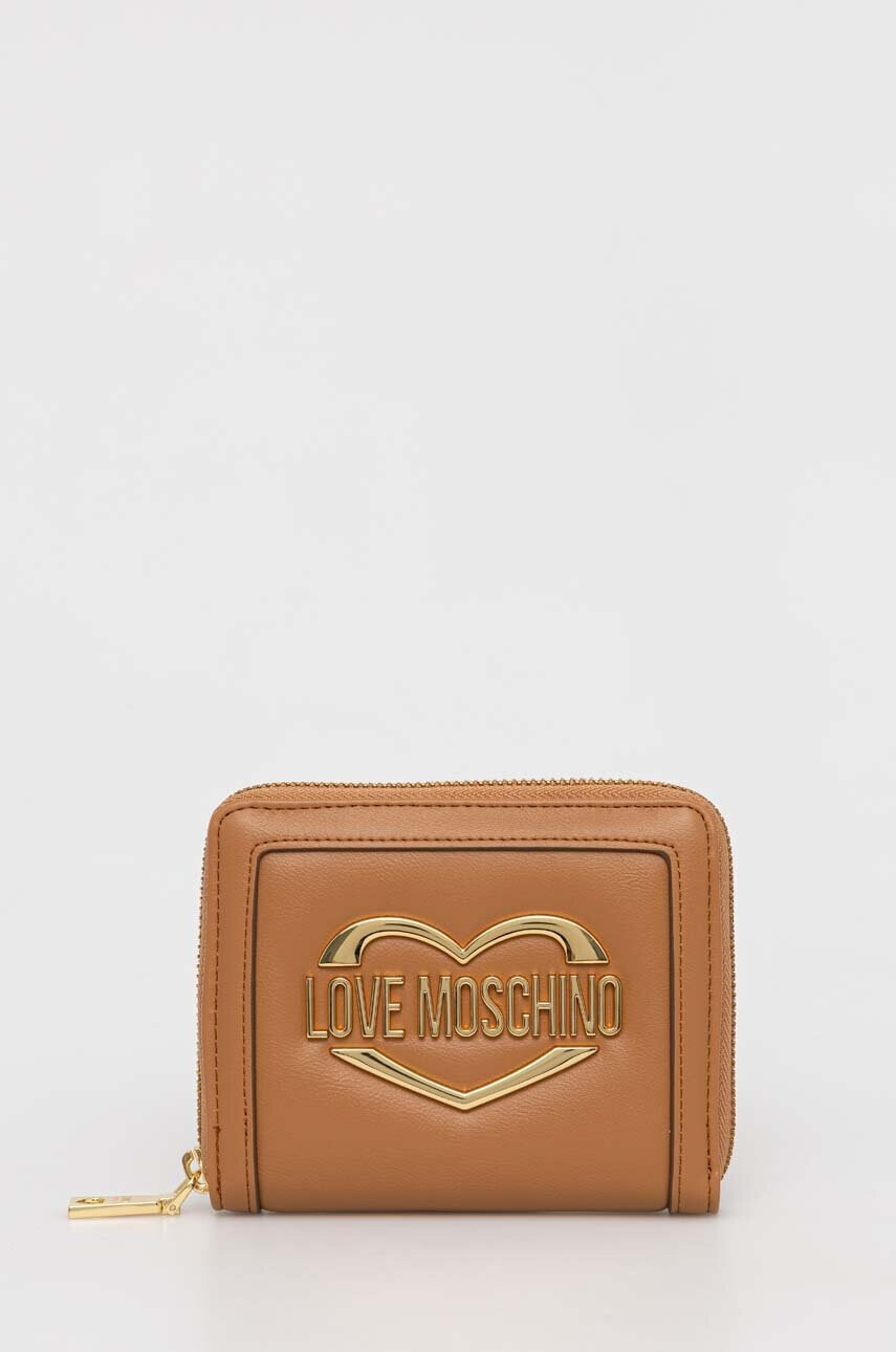 Love Moschino Портмоне дамски в кафяво - Pepit.bg