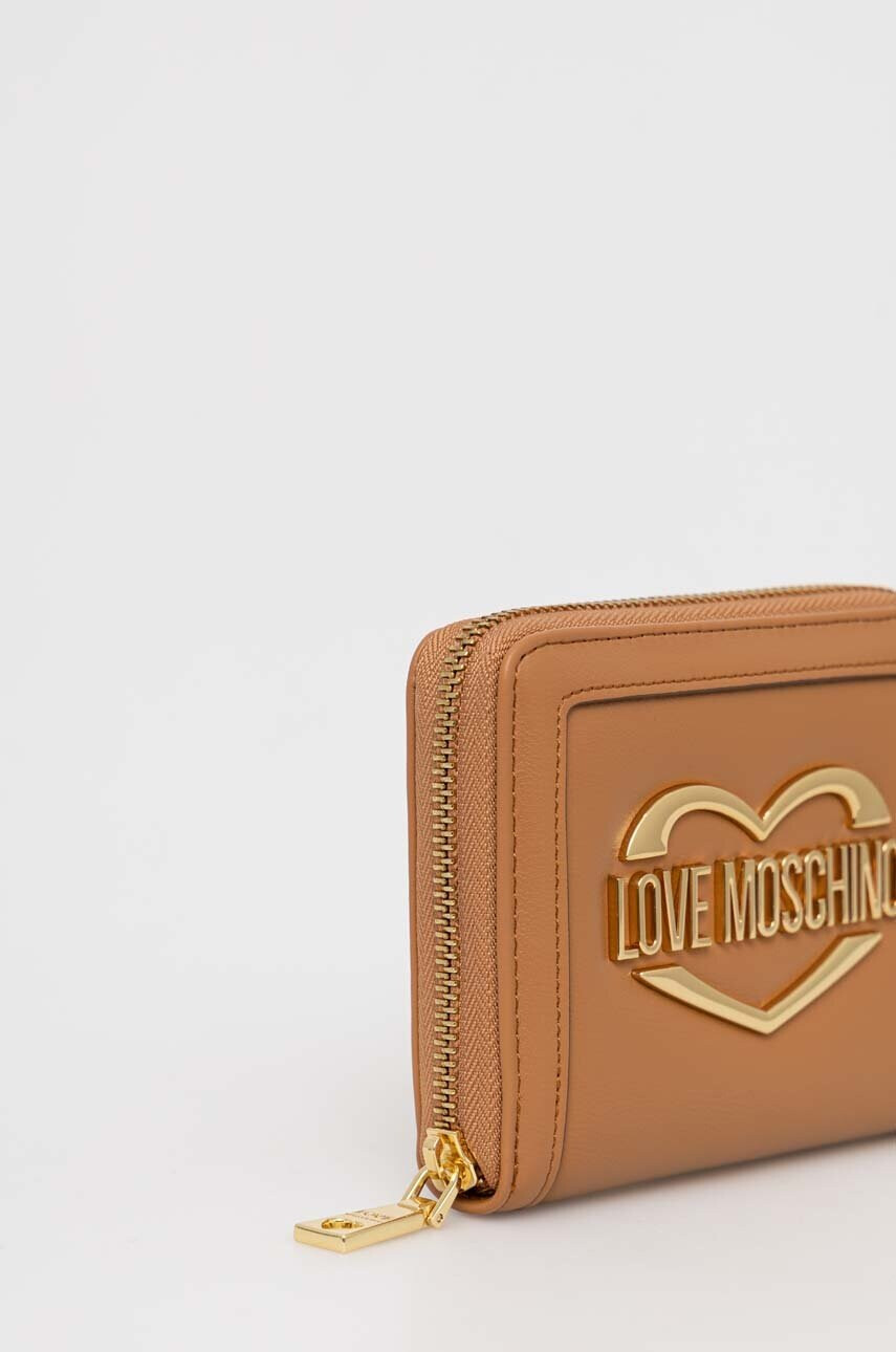 Love Moschino Портмоне дамски в кафяво - Pepit.bg