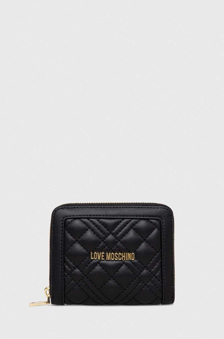 Love Moschino Портмоне дамски в черно - Pepit.bg