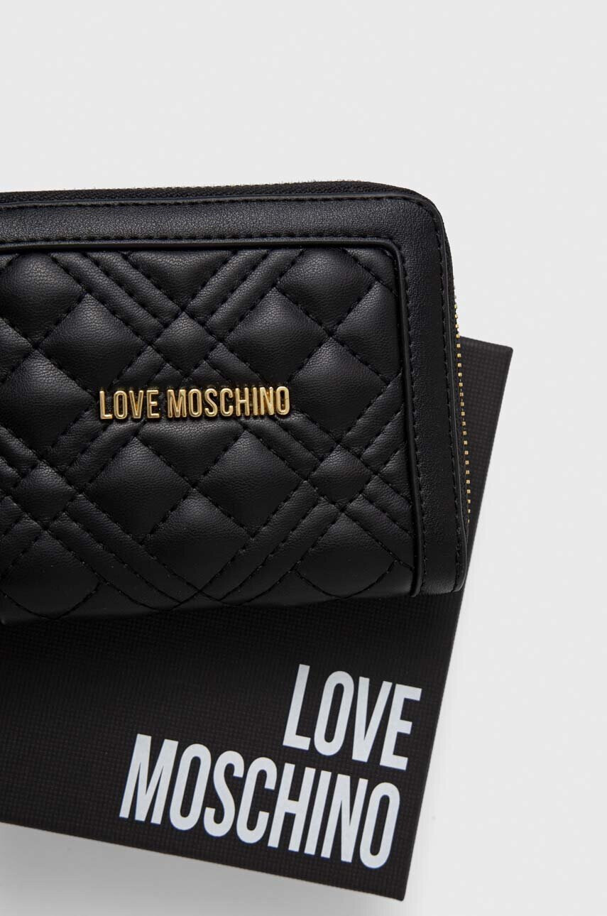 Love Moschino Портмоне дамски в черно - Pepit.bg
