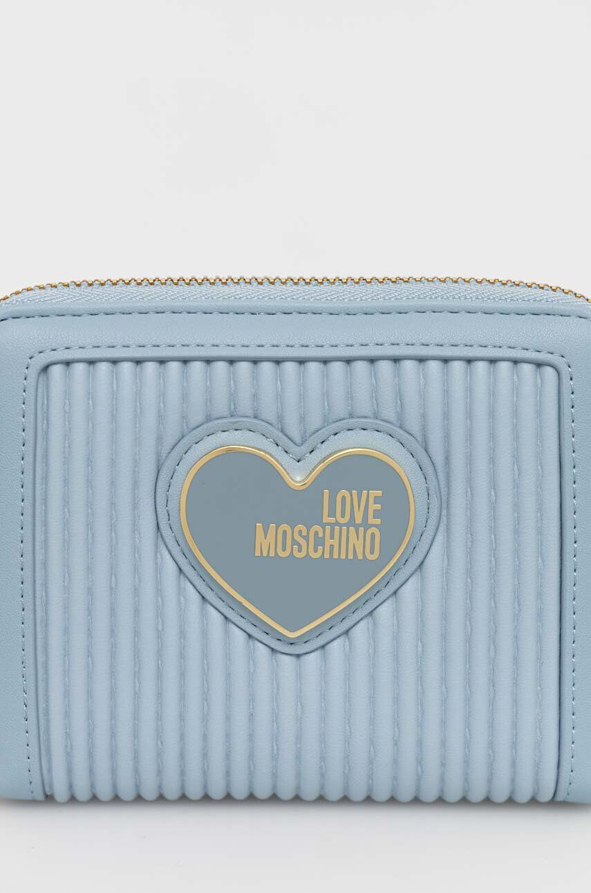 Love Moschino Портмоне дамски в синьо - Pepit.bg