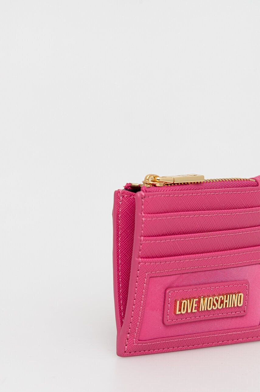 Love Moschino Портмоне дамски в розово - Pepit.bg