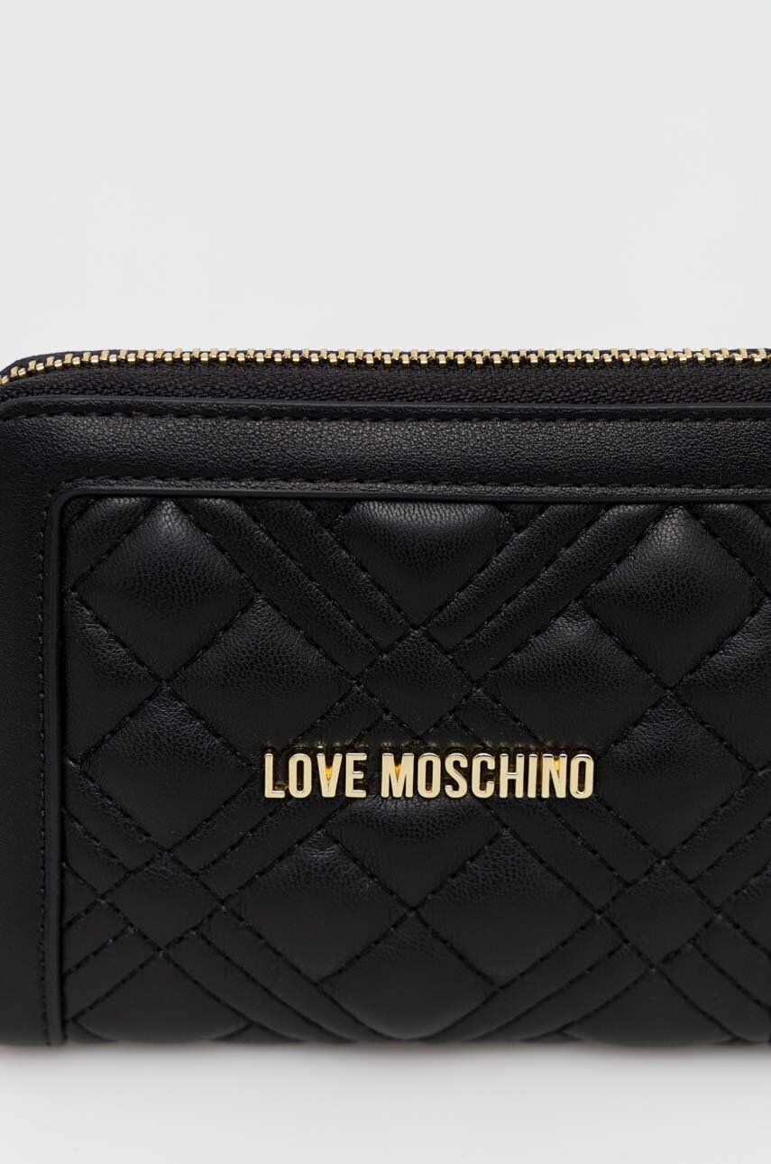 Love Moschino Портмоне дамски в черно - Pepit.bg