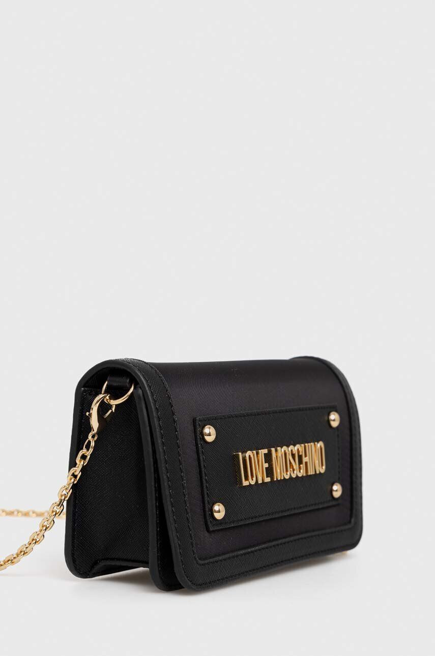 Love Moschino Портмоне дамски в черно - Pepit.bg