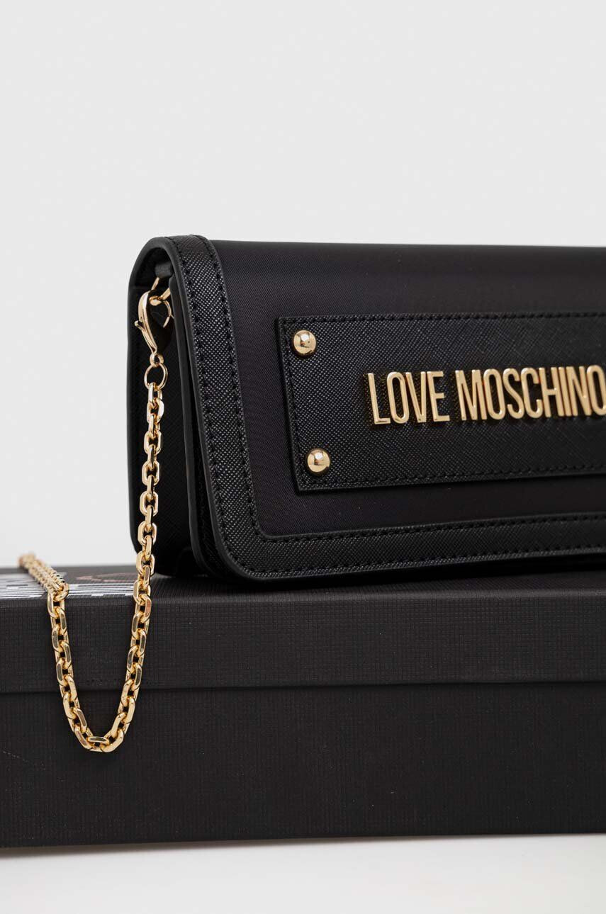 Love Moschino Портмоне дамски в черно - Pepit.bg