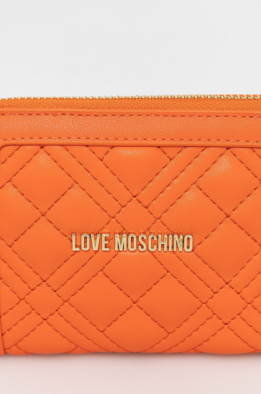 Love Moschino Портмоне дамски в оранжево - Pepit.bg