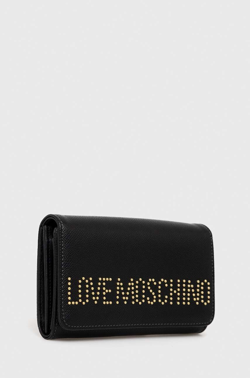 Love Moschino Портмоне дамски в черно - Pepit.bg