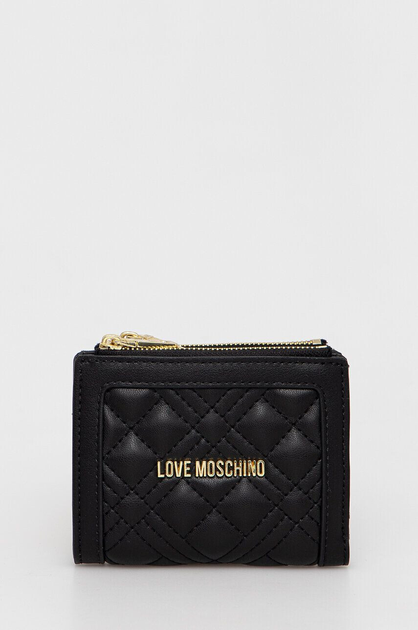 Love Moschino Портмоне дамски в черно - Pepit.bg