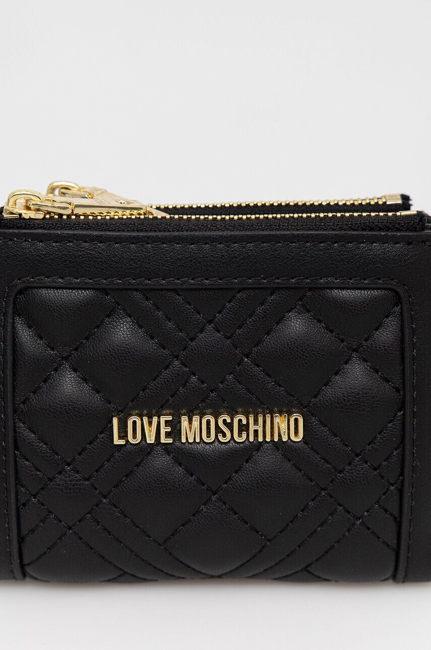 Love Moschino Портмоне дамски в черно - Pepit.bg