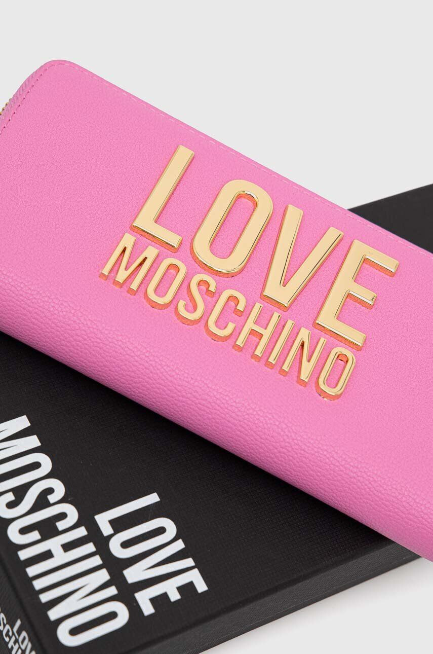 Love Moschino Портмоне дамски в лилаво - Pepit.bg