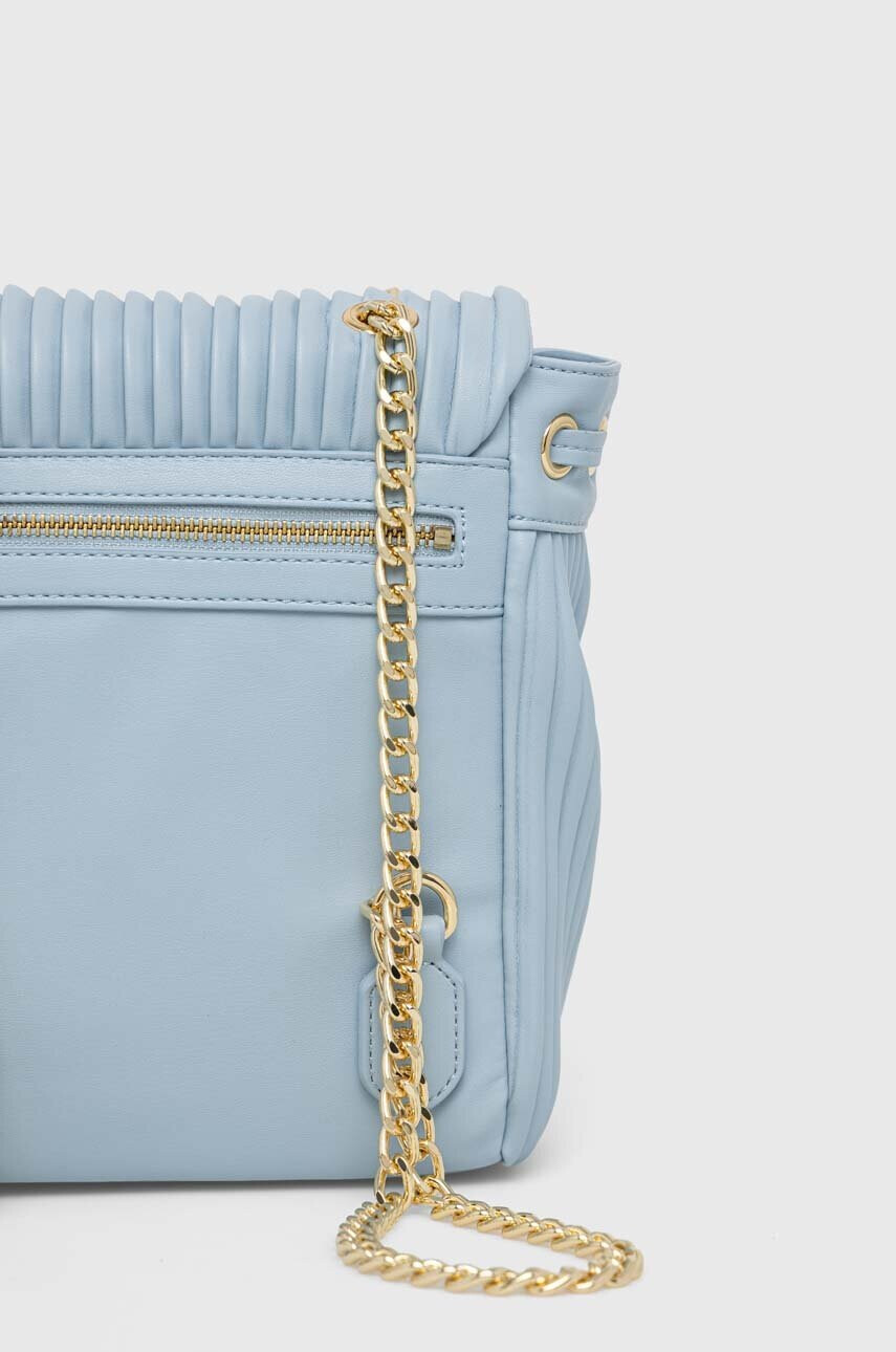 Love Moschino Раница в синьо малък размер с апликация - Pepit.bg