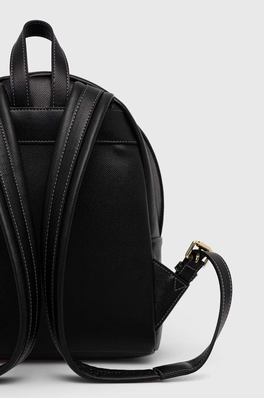 Love Moschino Раница в черно малък размер с апликация - Pepit.bg