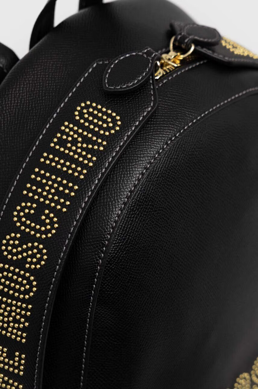 Love Moschino Раница в черно малък размер с апликация - Pepit.bg