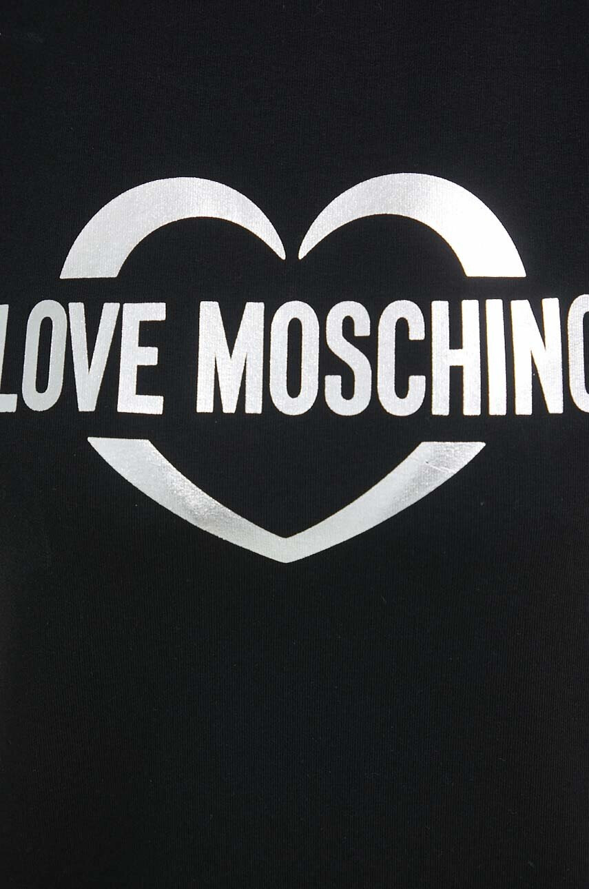 Love Moschino Рокля в черно къс модел със стандартна кройка - Pepit.bg