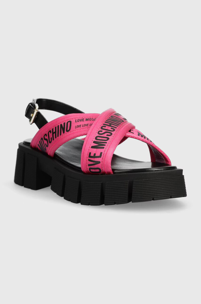 Love Moschino Сандали в розово с платформа JA16186G0GIX261A - Pepit.bg