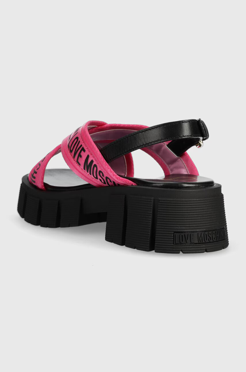 Love Moschino Сандали в розово с платформа JA16186G0GIX261A - Pepit.bg