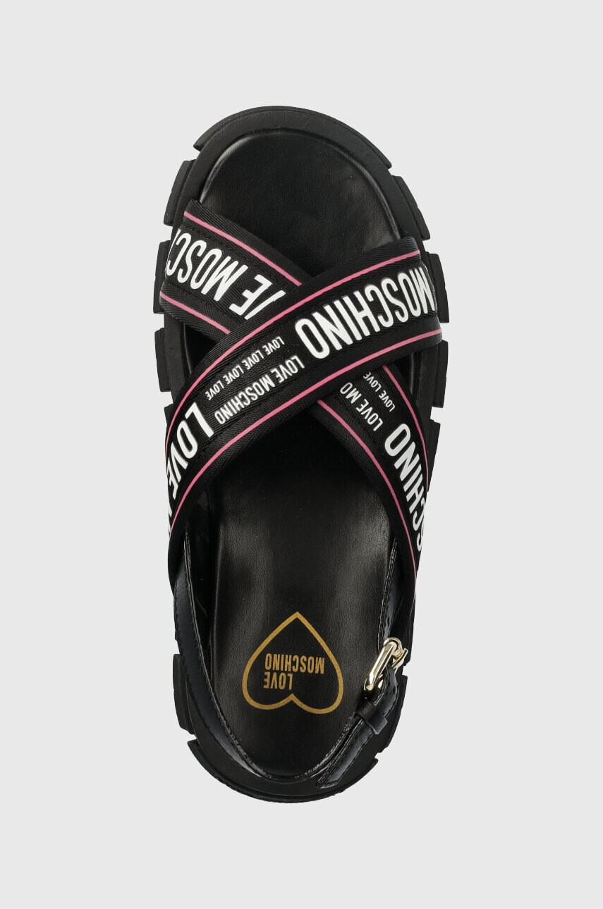 Love Moschino Сандали в черно с платформа JA16186G0GIX200A - Pepit.bg