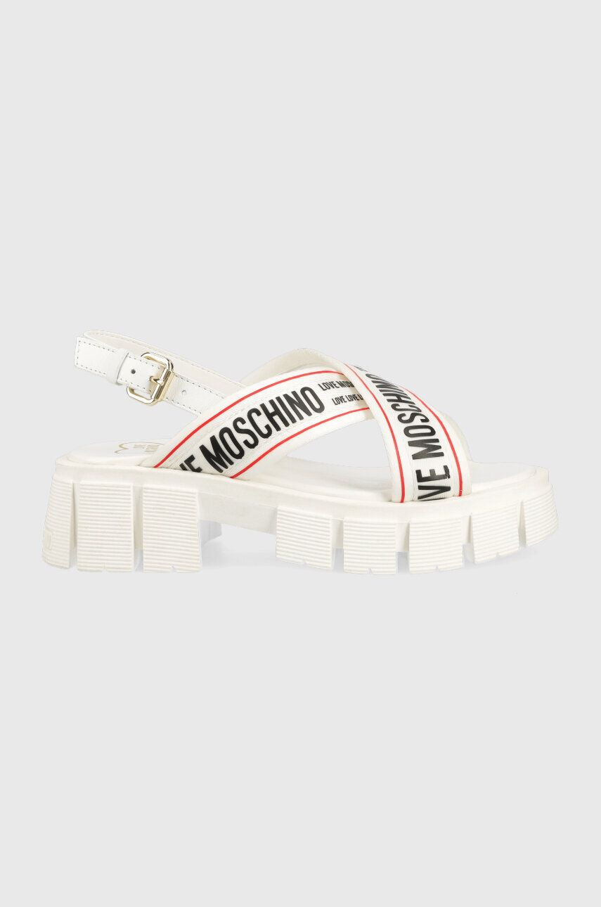 Love Moschino Сандали в бяло с платформа JA16186G0GIX210A - Pepit.bg