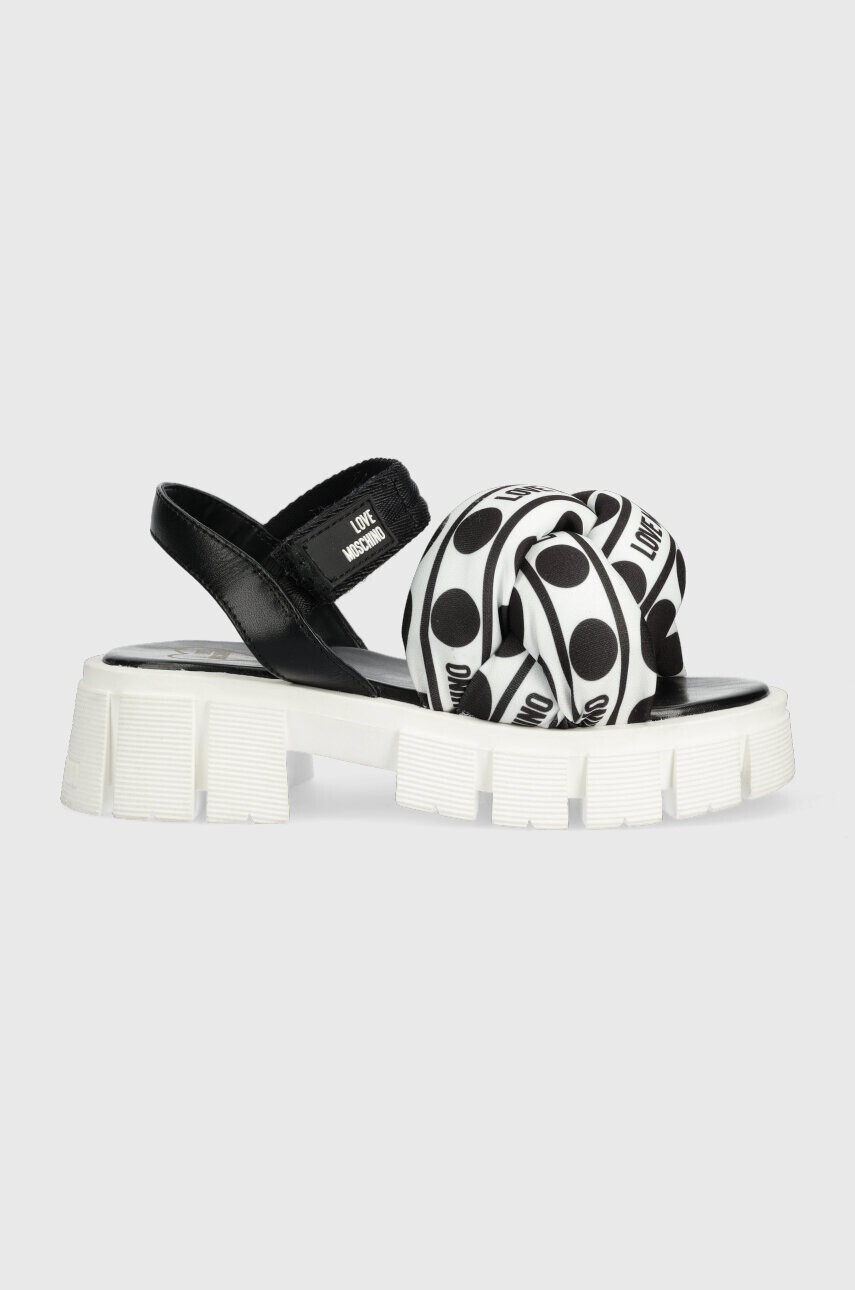 Love Moschino Сандали в черно с платформа JA16256G0GIW010A - Pepit.bg