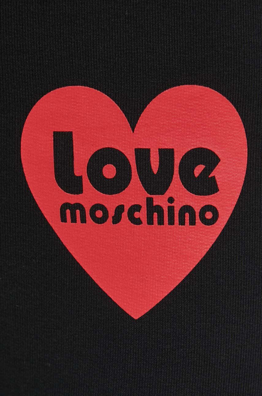 Love Moschino Спортен панталон в черно с принт - Pepit.bg