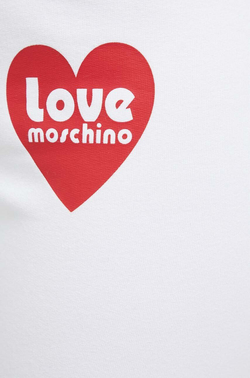 Love Moschino Спортен панталон в бяло с принт - Pepit.bg