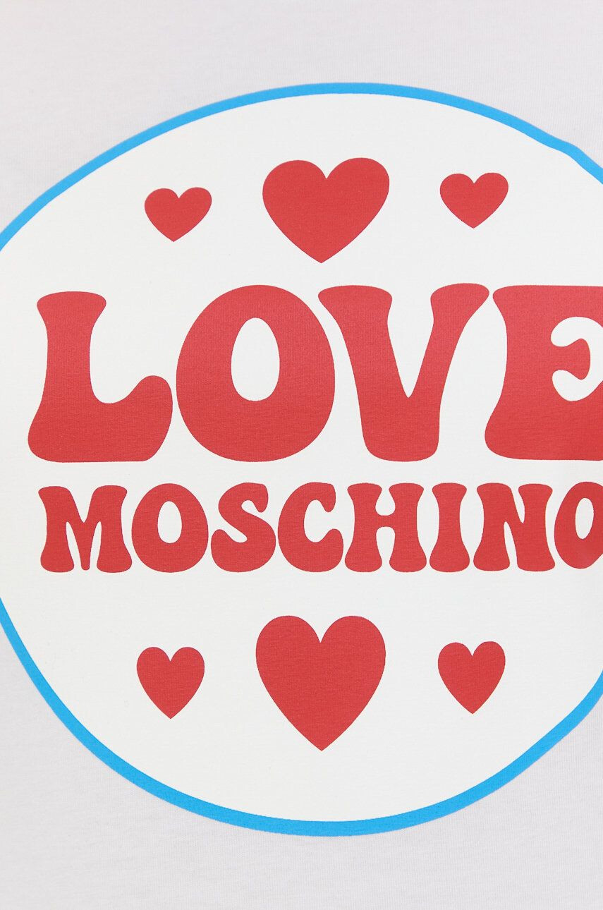 Love Moschino Тениска в бяло - Pepit.bg