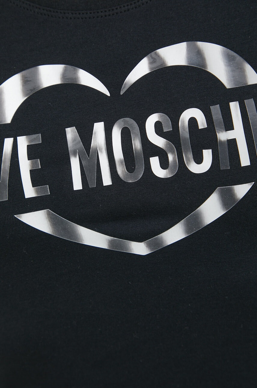 Love Moschino Тениска в черно - Pepit.bg