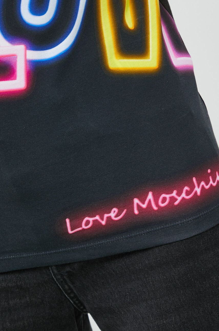 Love Moschino Тениска в черно - Pepit.bg