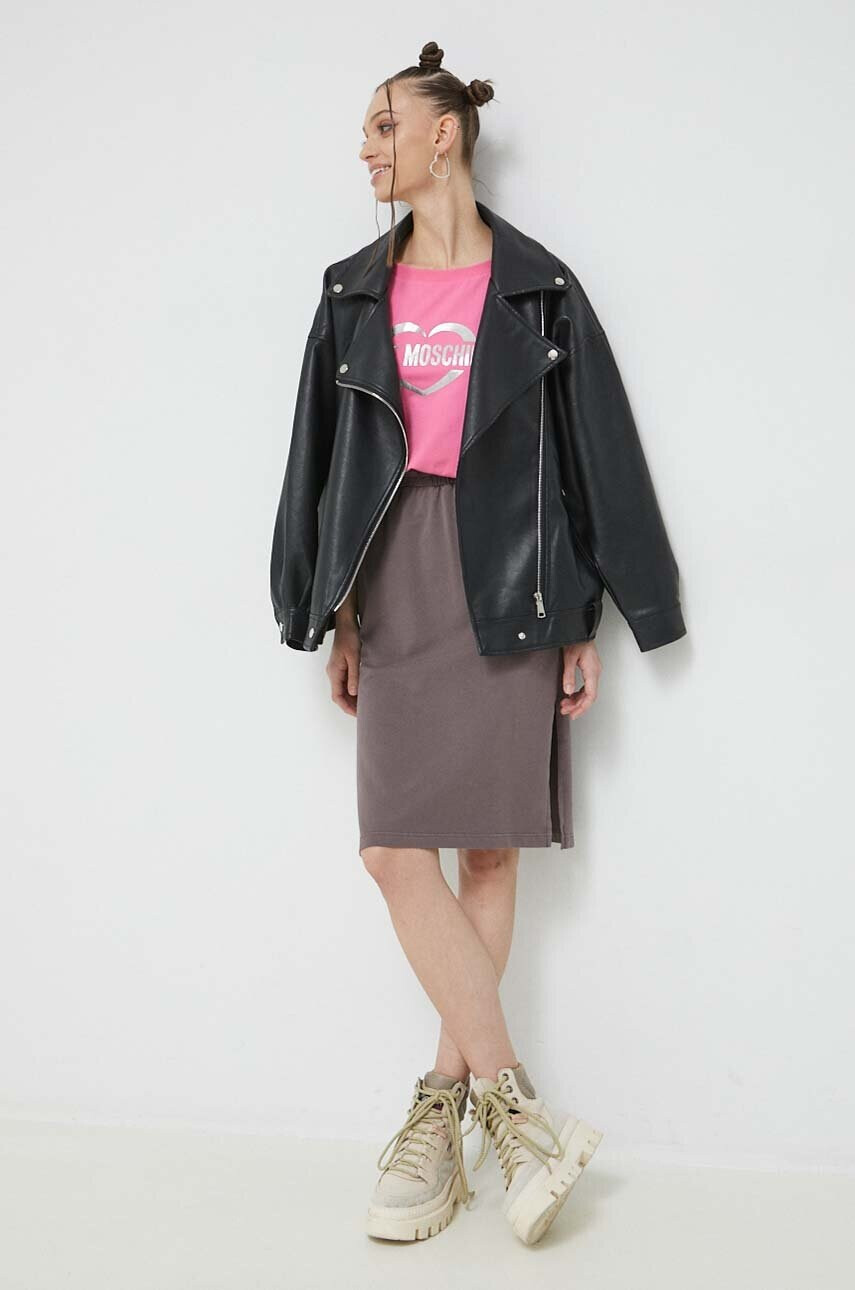 Love Moschino Тениска в розово - Pepit.bg