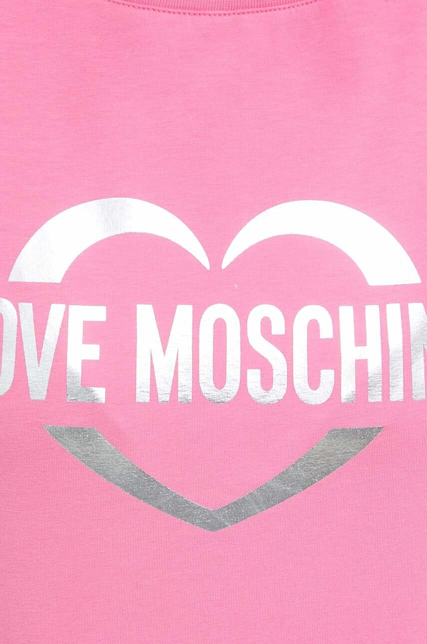 Love Moschino Тениска в розово - Pepit.bg