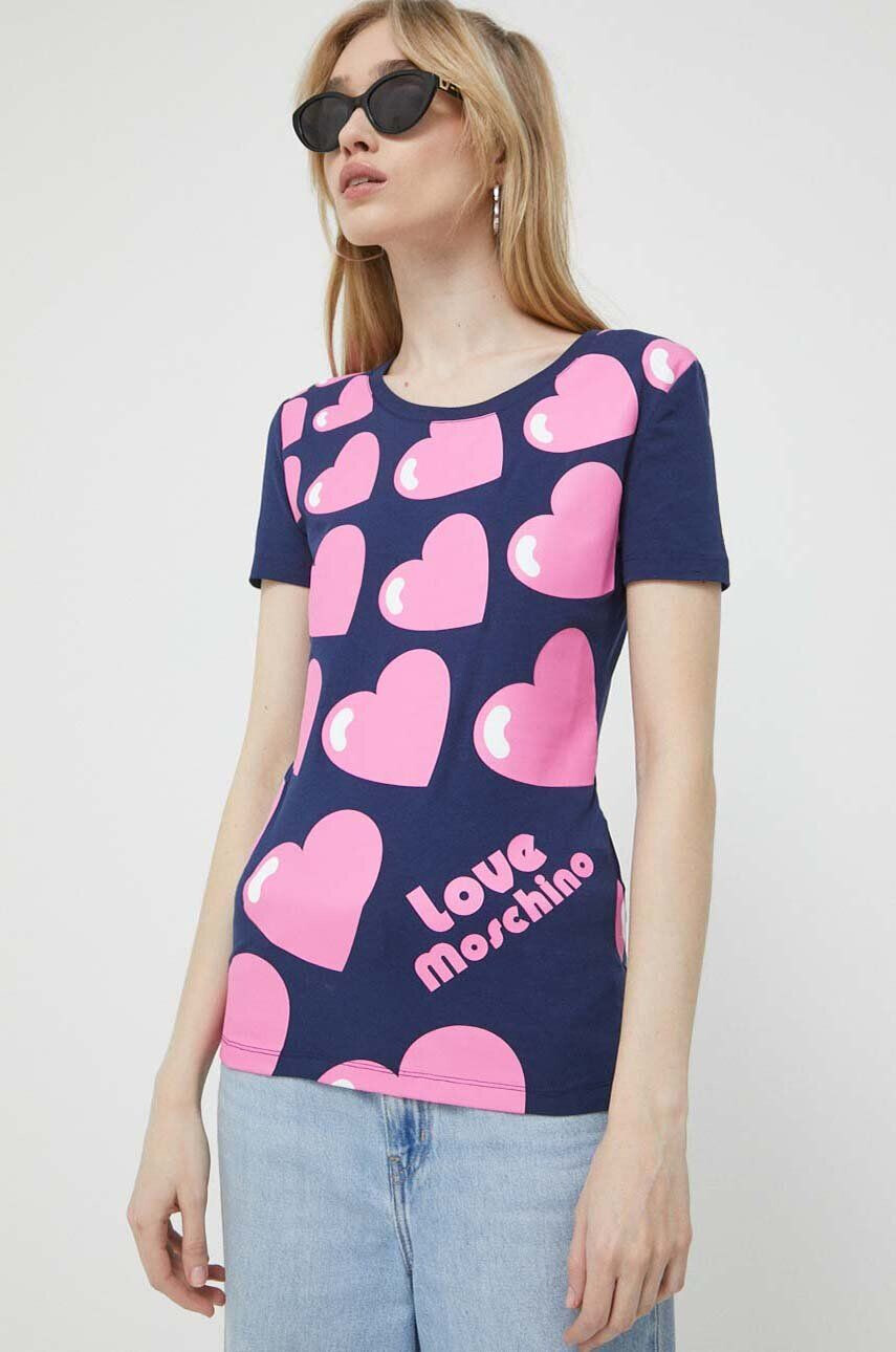 Love Moschino Тениска в тъмносиньо - Pepit.bg