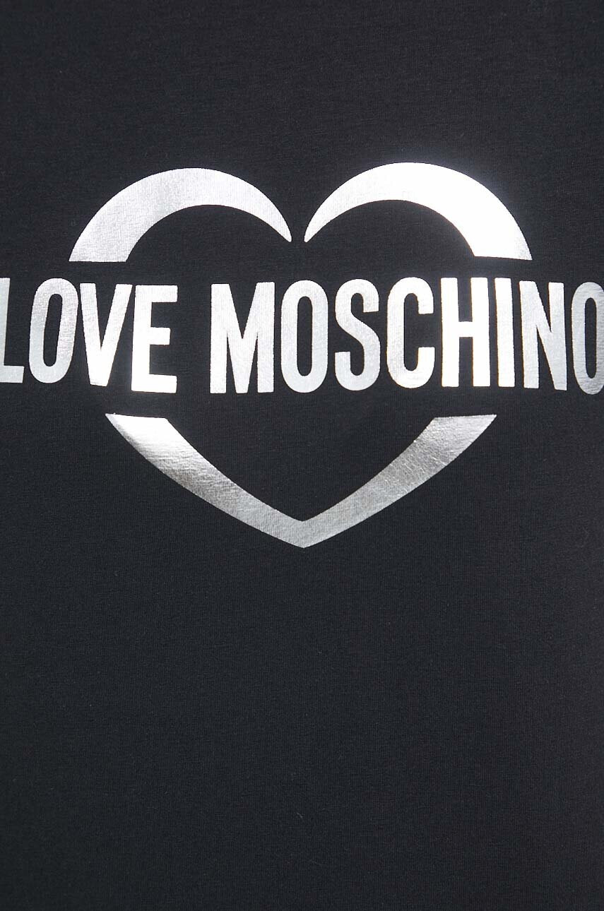Love Moschino Тениска в черно - Pepit.bg