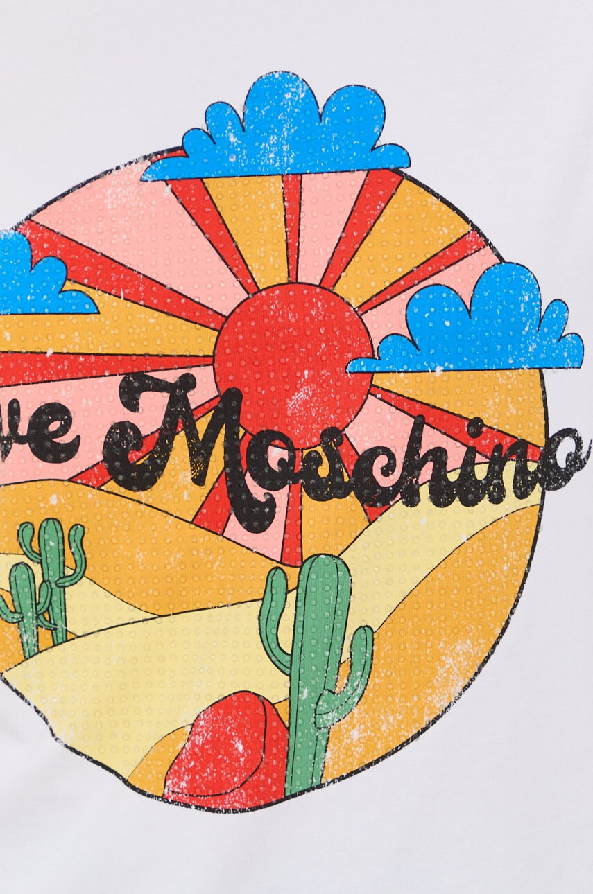 Love Moschino Тениска в бяло - Pepit.bg
