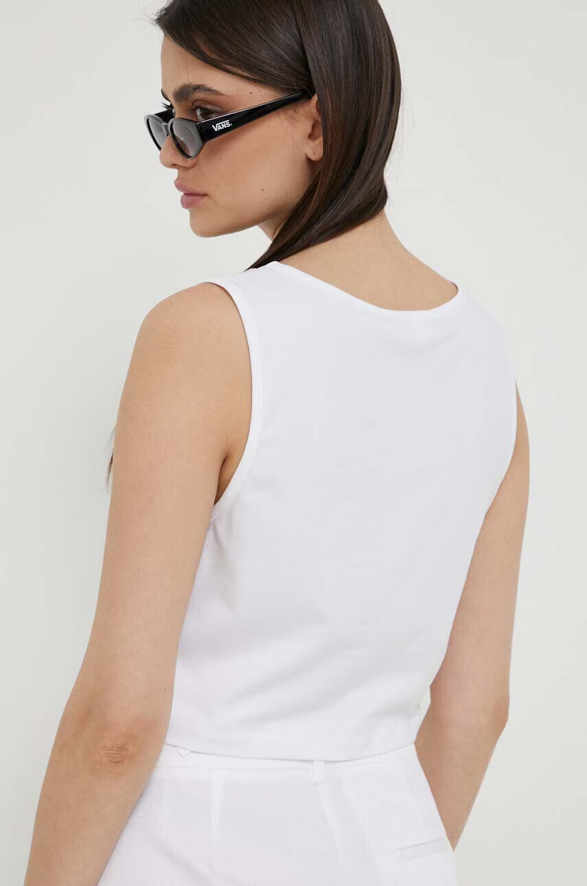 Love Moschino Топ дамски в бяло - Pepit.bg
