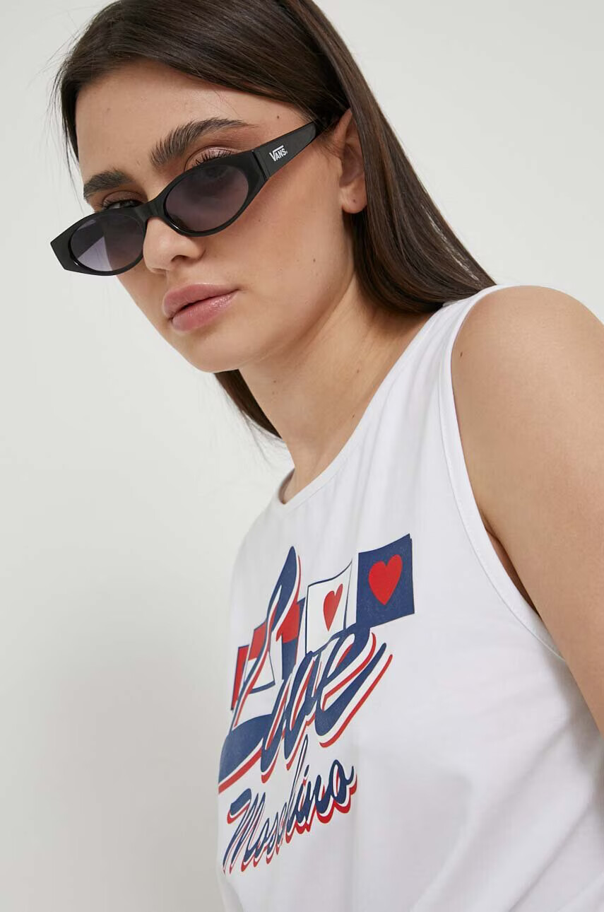 Love Moschino Топ дамски в бяло - Pepit.bg