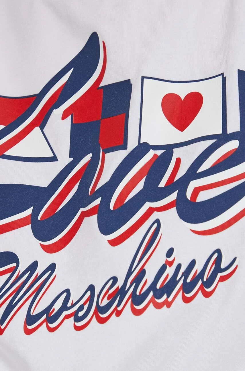 Love Moschino Топ дамски в бяло - Pepit.bg